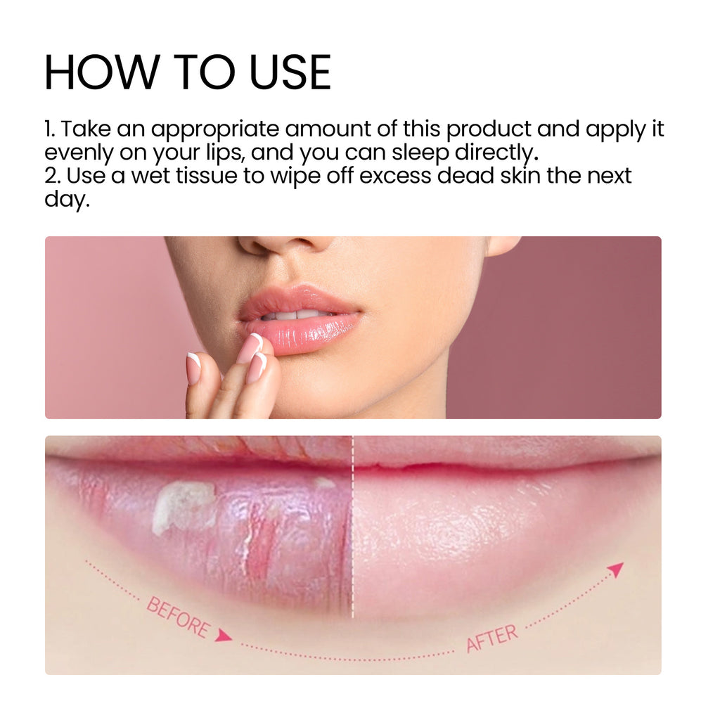 EELHOE Lip Sleeping Mask Moisturizing Hydrating Gentle Exfoliating Dead Skin Plumping Full Smooth Lip Mask