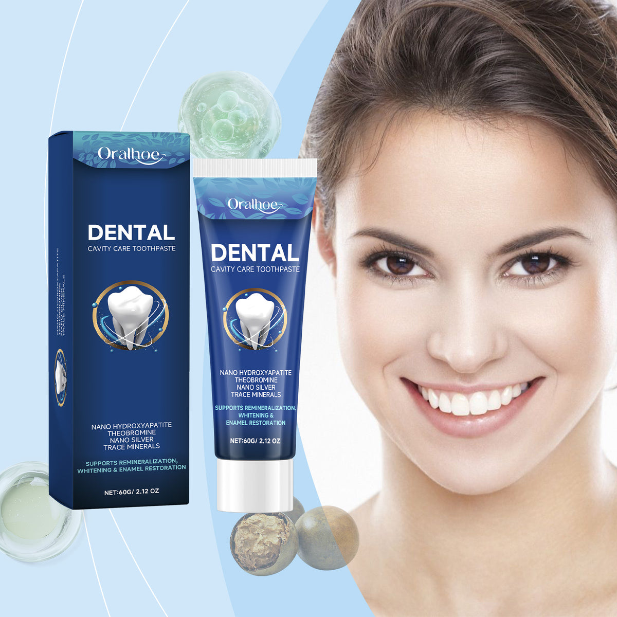 Oralhoe Dental Care Toothpaste Maintains Clean And Hygienic Teeth, Reduces Stains, And Naturally Shines Teeth